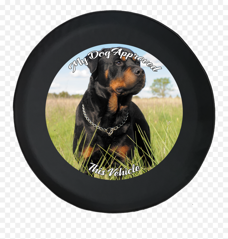 My Dog Approved This Vehicle Rotty Rottweiler Spare Tire Cover Fits Jeep Rv U0026 More 28 Inch - Walmartcom Rottweiler Cute Png,Rottweiler Png