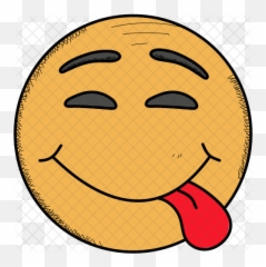 Crazy Emoji Icon - Naughty Face Drawing png
