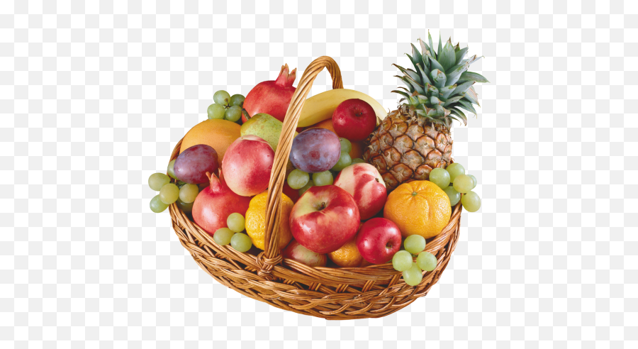 Basket With Fruits Png Clipart Fruit Gift - Fruits Basket Images Hd,Pineapple Clipart Transparent Background