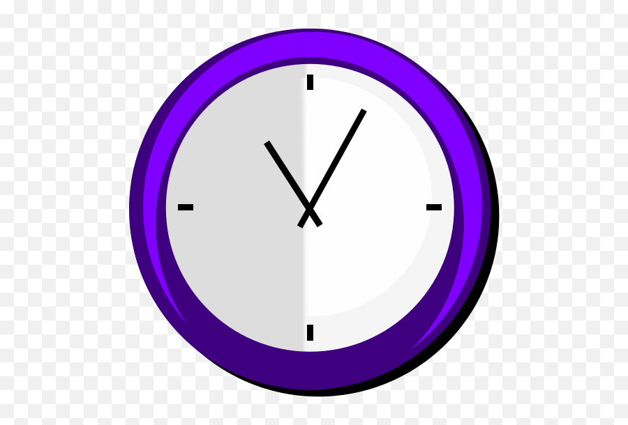 Purple Modern Clock No Second Hand Svg Vector - Circle Png,Clock Hand Png