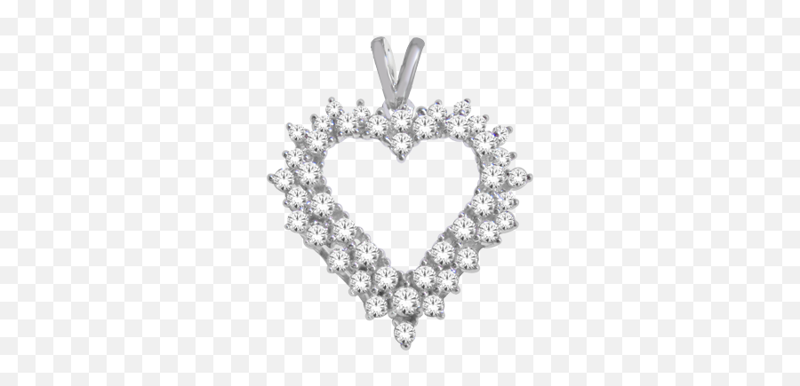 Diamond Pendant - White Gold Diamond Heart Pendant 766063 Solid Png,Diamond Heart Png