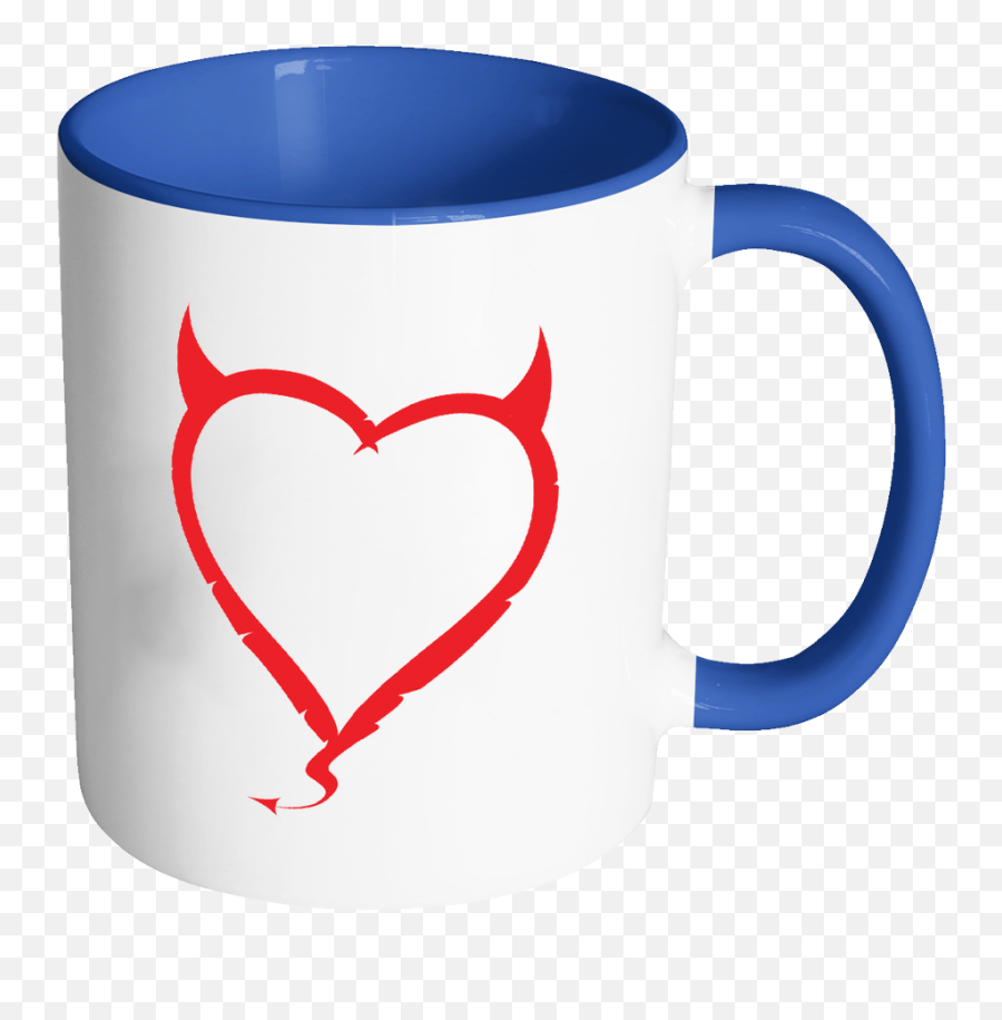 Devil Horns Heart Color Accent Coffee Mug - Environment Mugs Png,Devil Horns Png
