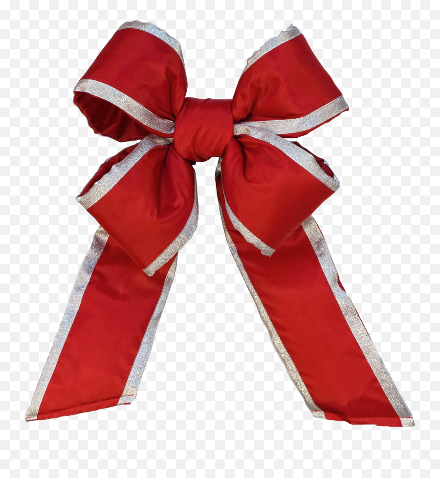 Commercial Christmas Bows - Red Silver Christmas Ribbon Png,Christmas Bow Transparent