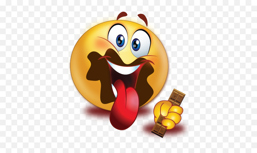 Eating Chocolate Emoji - Chocolate Smiley Png,Facebook Logo Emoji