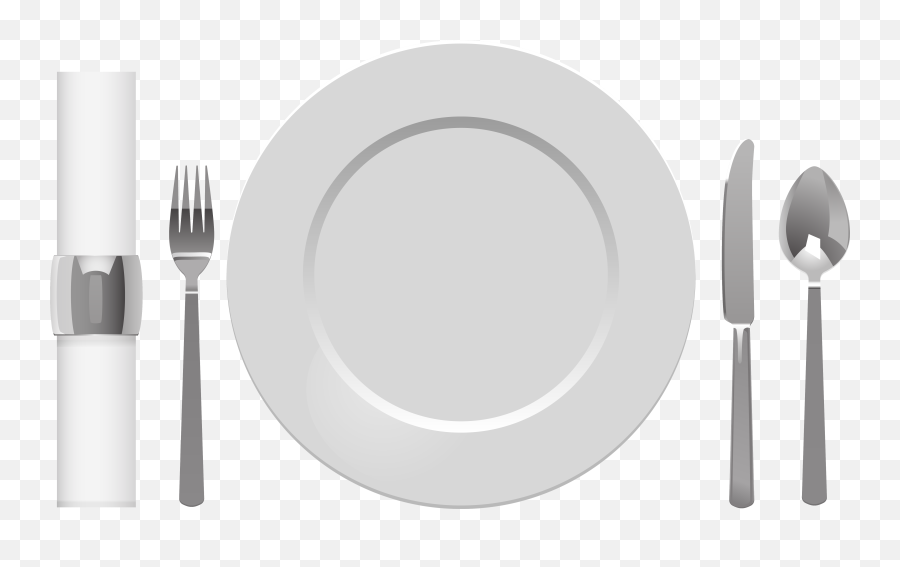 Knife Clipart Silverware Plate - Table Png,Silverware Png