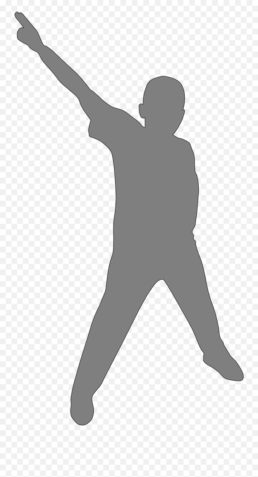Man Pointing Upward With Finger Drawing - Silhouette Dancing Clipart Png,Person Pointing Png