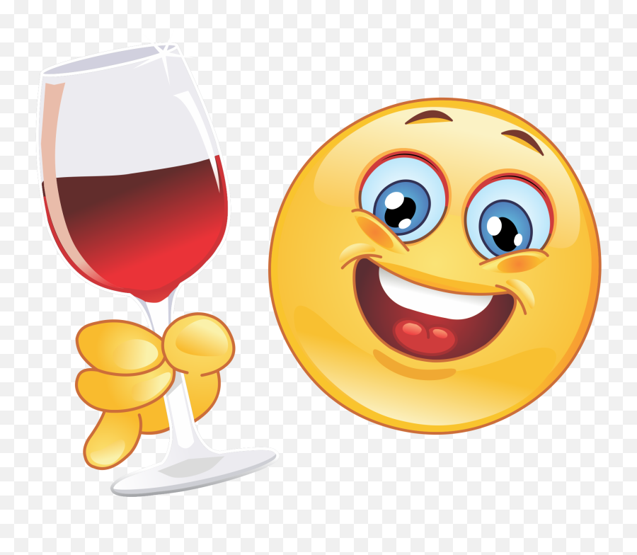 Wine Glass Emoji Decal - Emoji With Wine Glass Png,Champagne Emoji Png