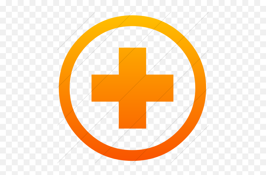 Simple Orange Gradient Classica Plus - Vertical Png,Plus Symbol Icon