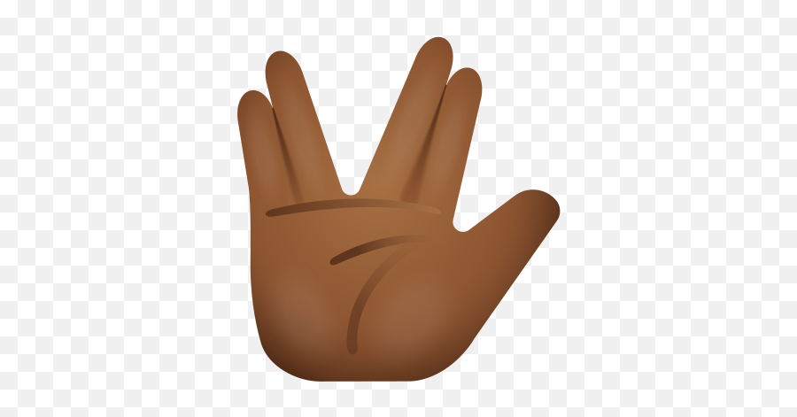 Vulcan Salute Medium Dark Skin Tone Icono - Sign Language Png,Create Vulcan Salute Icon In Photoshop