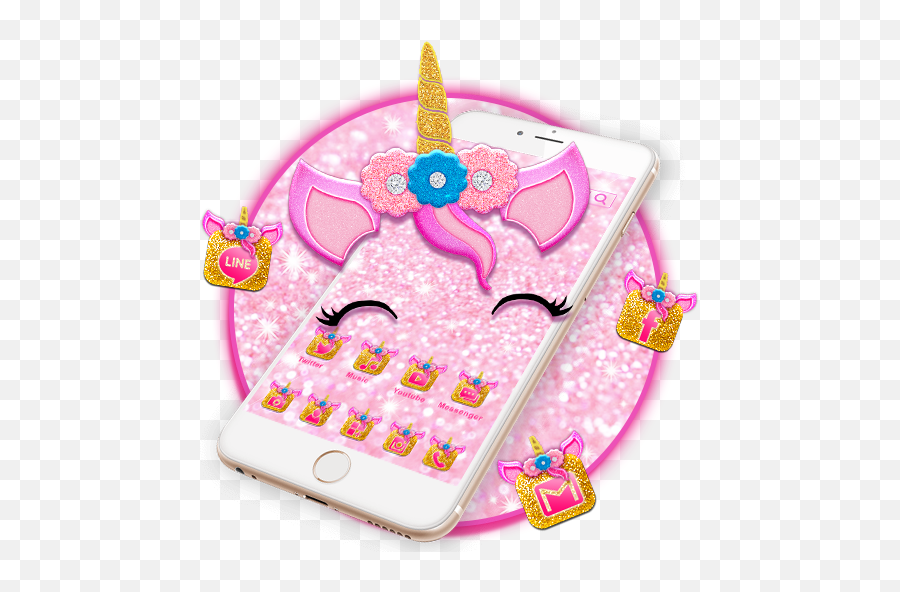 Bling Unicorn Themes Hd Wallpapers 3d Icons - Apps En Google Girly Png,Unicorn Icon For Facebook