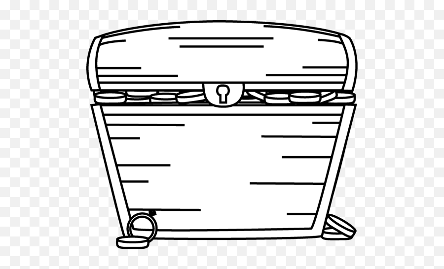 Treasure Chest Outline Png Images - Outline Treasure Chest Clip Art,Treasure Chest Icon Black And White