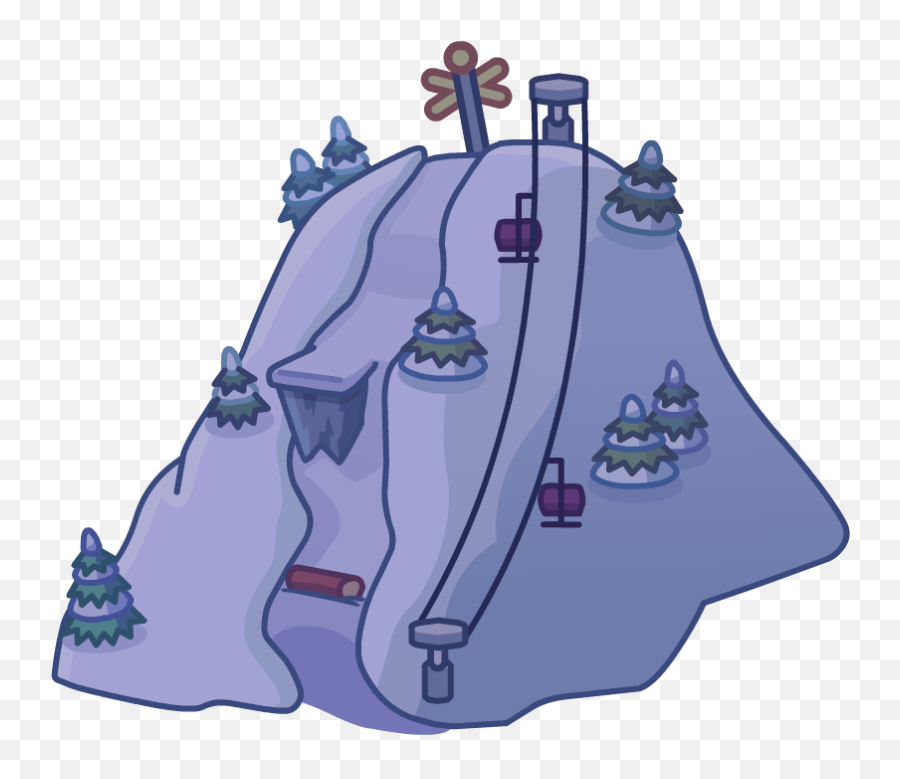 Download Holiday Party Map Icon Ski Hill - Club Penguin Map Club Penguin Map Icon Png,Penguin Icon Png