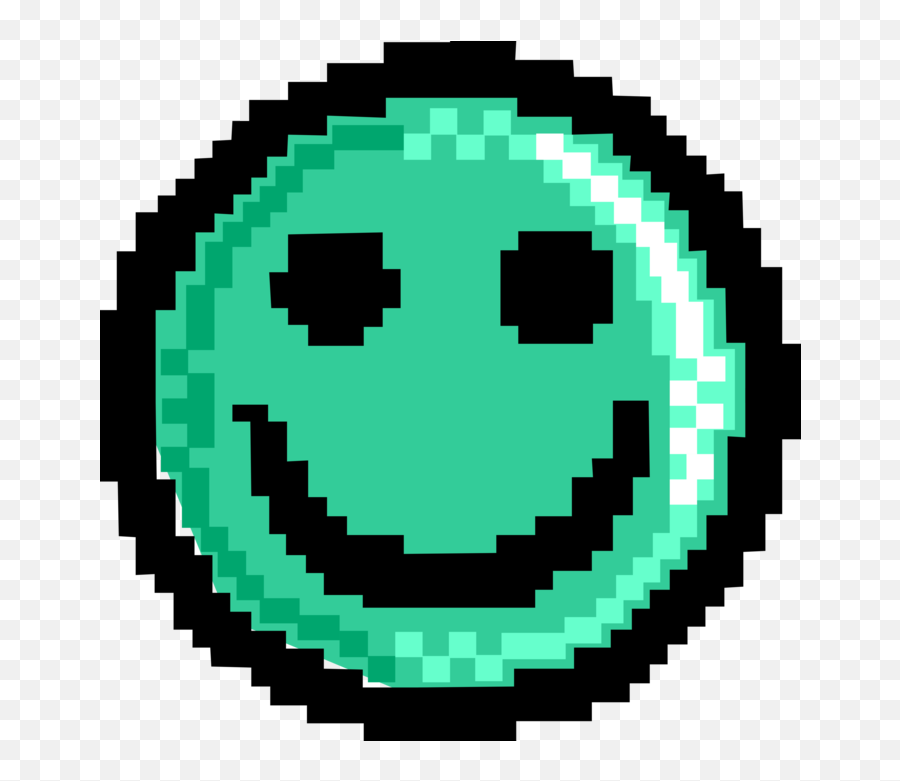 Download Vector Illustration Of Pixelated Bitmap Happy Face - Deadpool Logo Pixel Art Png,Happy Face Logo