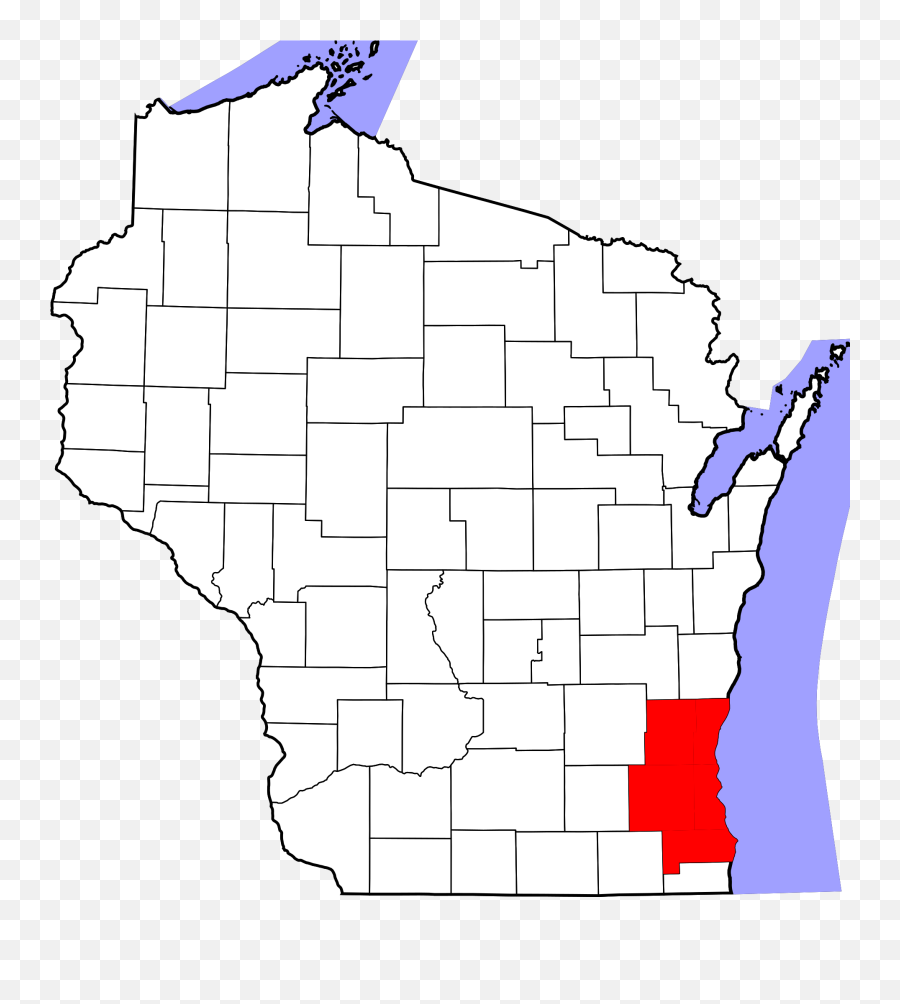 Filemap Of Wisconsin Highlighting The Milwaukee - Racine Fond Du Lac County Png,Wisconsin Icon