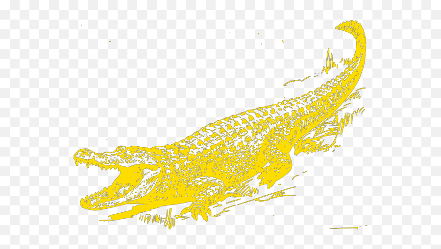 Yellow Alligator Png Svg Clip Art For Web - Download Clip Alligator Black And White,Alligator Icon