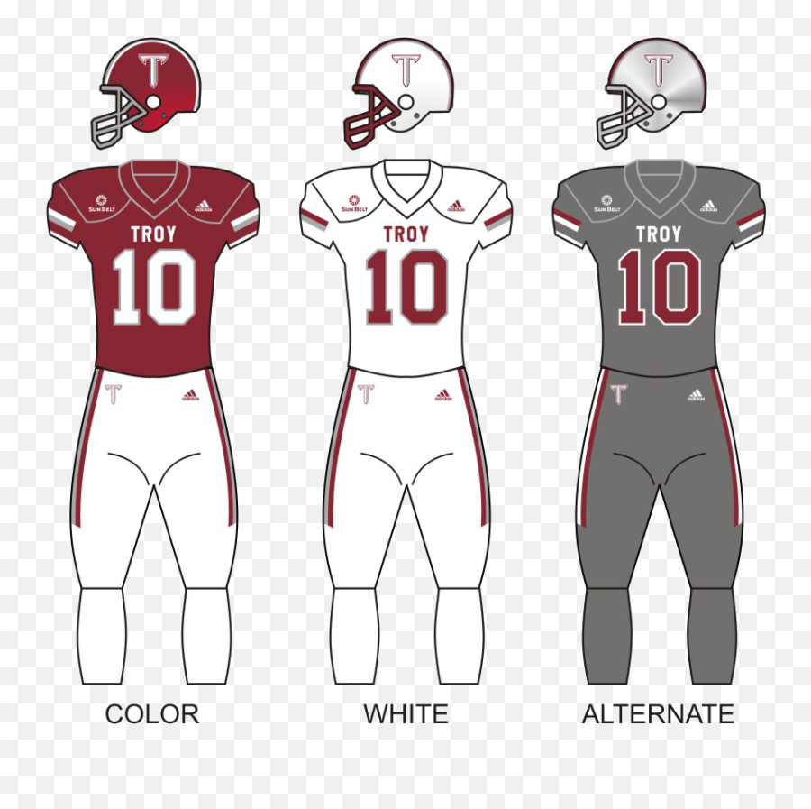 2019 Troy Trojans Football Team - Wikipedia Wisconsin Football Uniforms Png,T Icon Palladium Belt