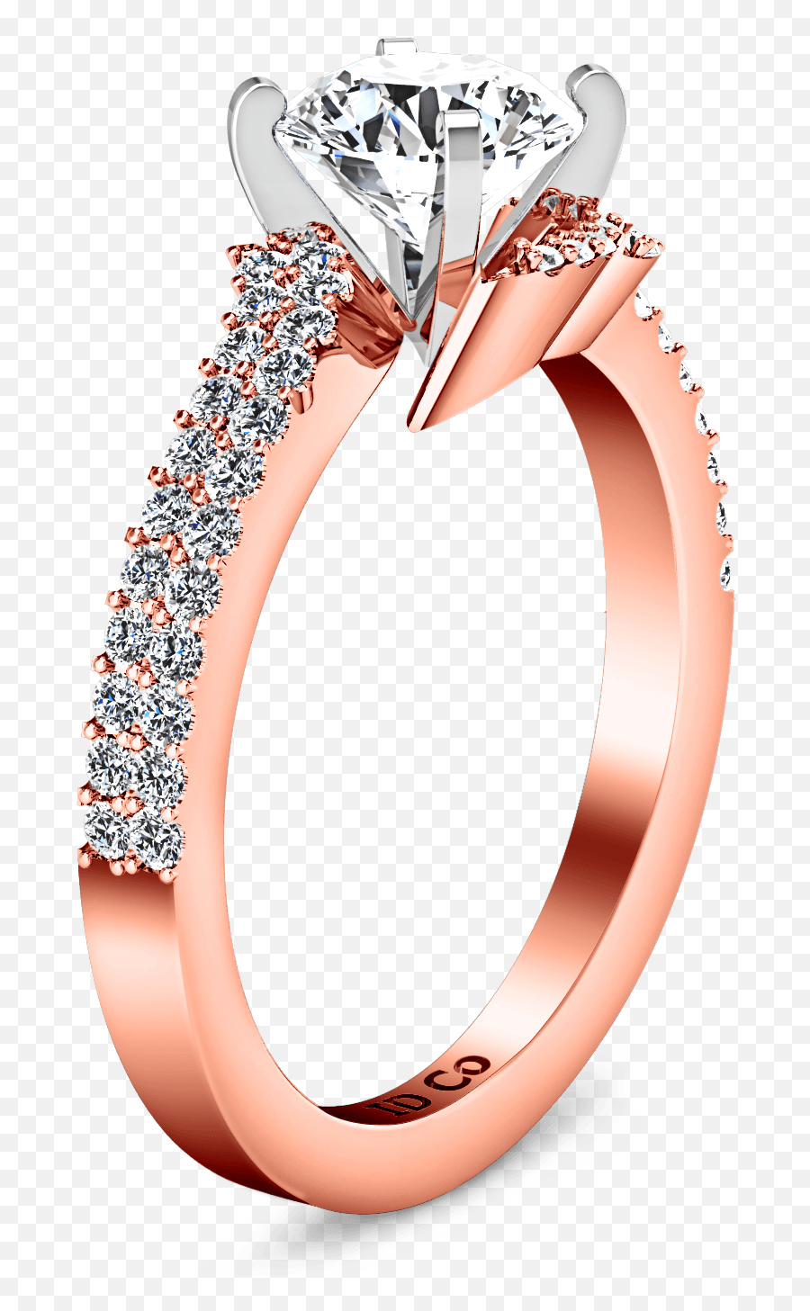 Pave Diamond Engagement Ring Amber 14k Rose Gold U2013 Frostnyc - Wedding Ring Png,Diamond Ring Icon