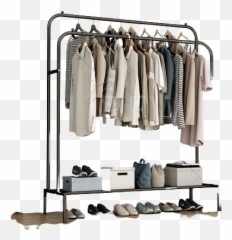 Cny Sale 2022 Free Shipping Min Spend Rm8 U0026 88 Off Bonus - Metal Folding Single Double Rod Clothing Hanger Rack png