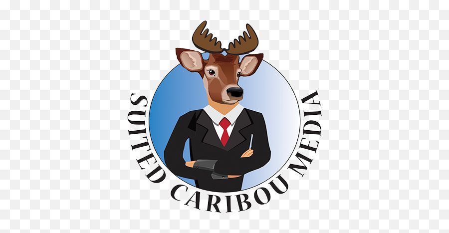 Suited Caribou Media Logo - Cartoon Png,Caribou Png