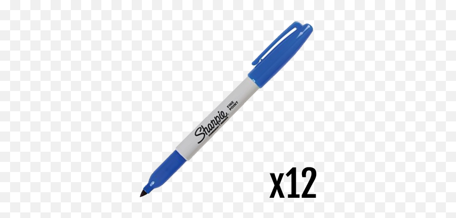 Sharpie Fine Permanent Marker Pen Blue - Transparent Red Sharpie Png,Sharpie Png