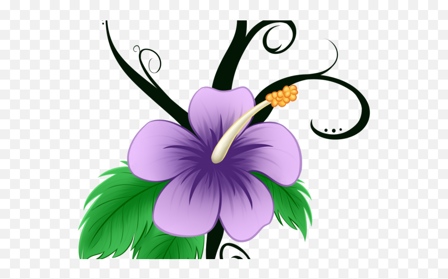 Hawaiian Flower Cartoon 2 - 840 X 560 Webcomicmsnet Cartoon Purple Flower Drawing Png,Flower Cartoon Png