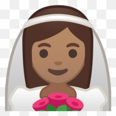 Bride With Veil Medium Skin Tone Icon Noto Emoji People - png