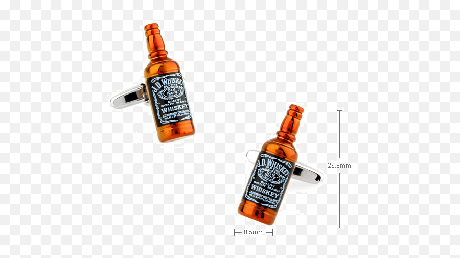 Jack Daniels Whiskey Cufflinks Png Bottle