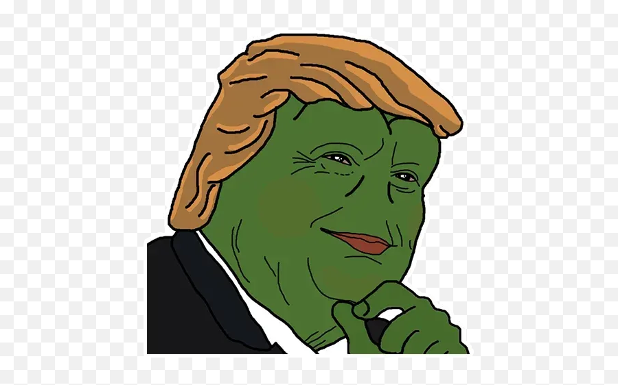 Pepe Trump Whatsapp Stickers - Donald Trump Meme Frog Png,Trump Head Transparent