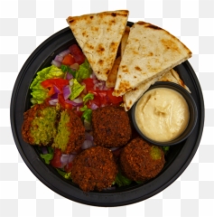 Balanced Vegan Falafel Plate Cal 637 - Quesadilla Png,Falafel Png