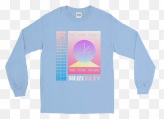Sad Girl Hours Retro Vaporwave Longsleeve T - Shirt Vaporwave Long Sleeve Png,Sad Girl Png