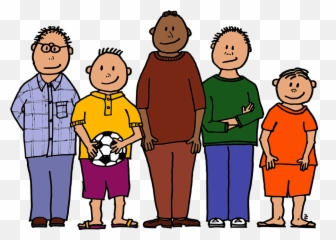 Png Transparent Four Boys - Different Sizes Of People,Boys Png
