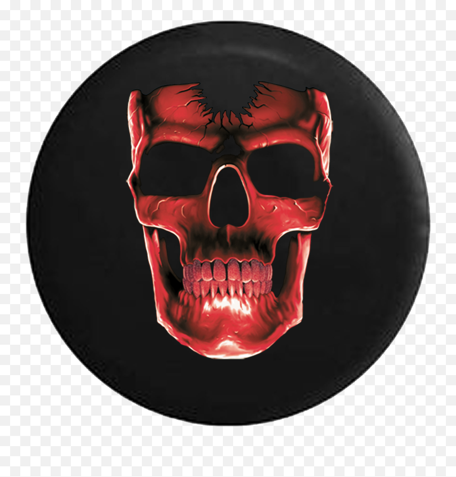 Red Skull Jeep Wrangler Tire Cover - Liquid Blue Skull 1999 Png,Red Skull Png