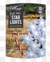 White Led Christmas Star String Lights - Tree png