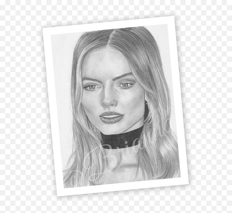 Briannas Art - Sketch Png,Margot Robbie Png