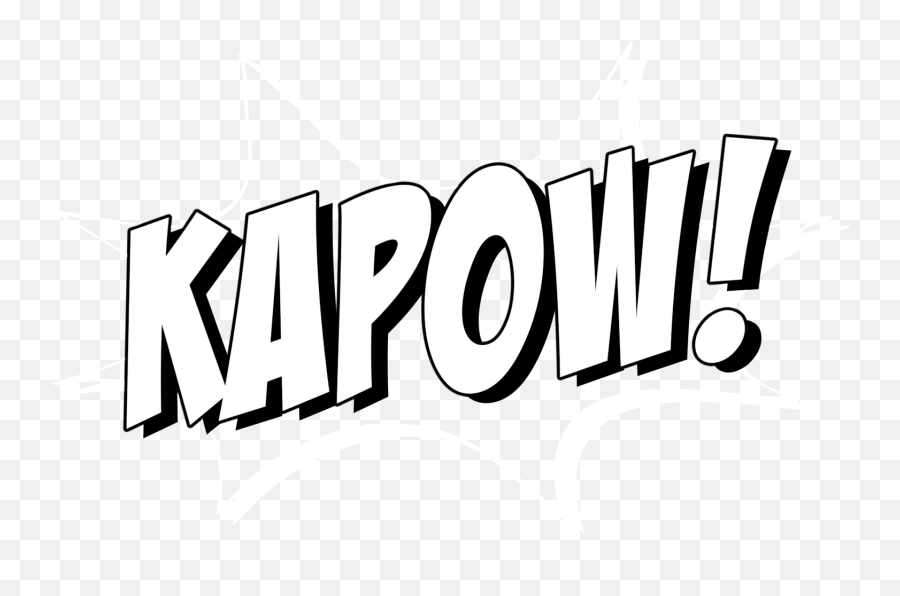 Black And White Kapow Logo Png Image - Kapow Image Black And White,Kapow Png