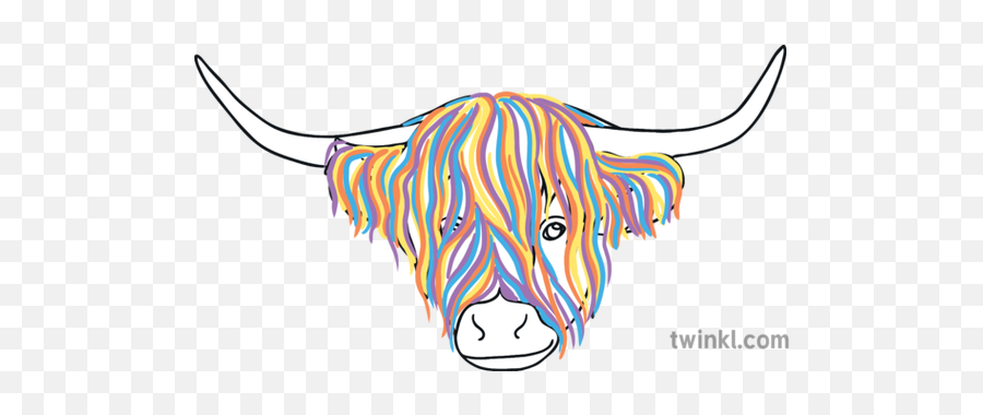 Step 5 Highland Cow Head Steven Brown Ks1 Illustration Twinkl Clip Art Png Cow Head Png Free Transparent Png Images Pngaaa Com