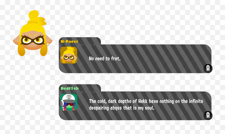 N - Pacer Dialogue Icon Bonus Dedf1sh Quote Splatoon Cartoon Png,Splatoon Logo Png