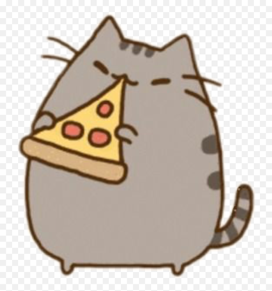 Pizza Png Transparent - Pusheen Cat Eating Pizza,Pusheen Transparent
