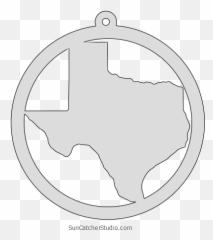Texas - Map Outline Printable State Shape Stencil Pattern In Circle png