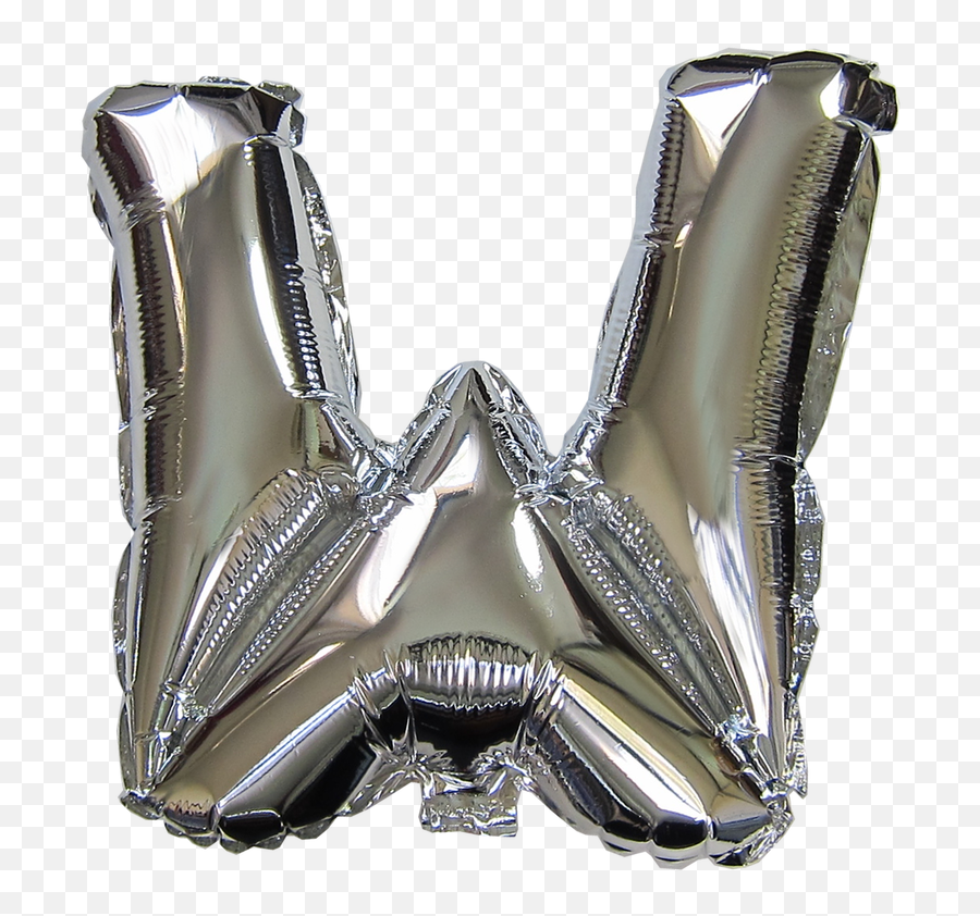 32u201c Silver Helium Foil Balloon Globos Numeros - Foil Balloon Silver W Png,Silver Balloons Png