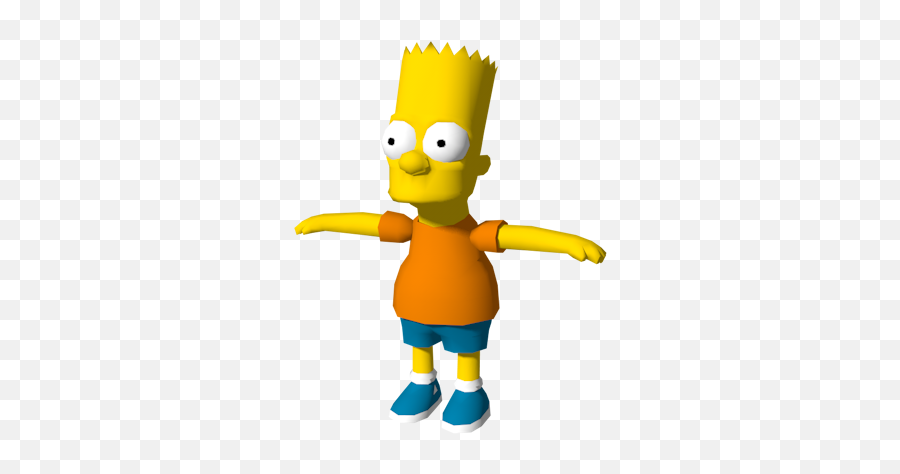 Pc Computer - The Simpsons Hit U0026 Run Bart The Models Bart Simpson Simpsons Hit And Run Png,Bart Png