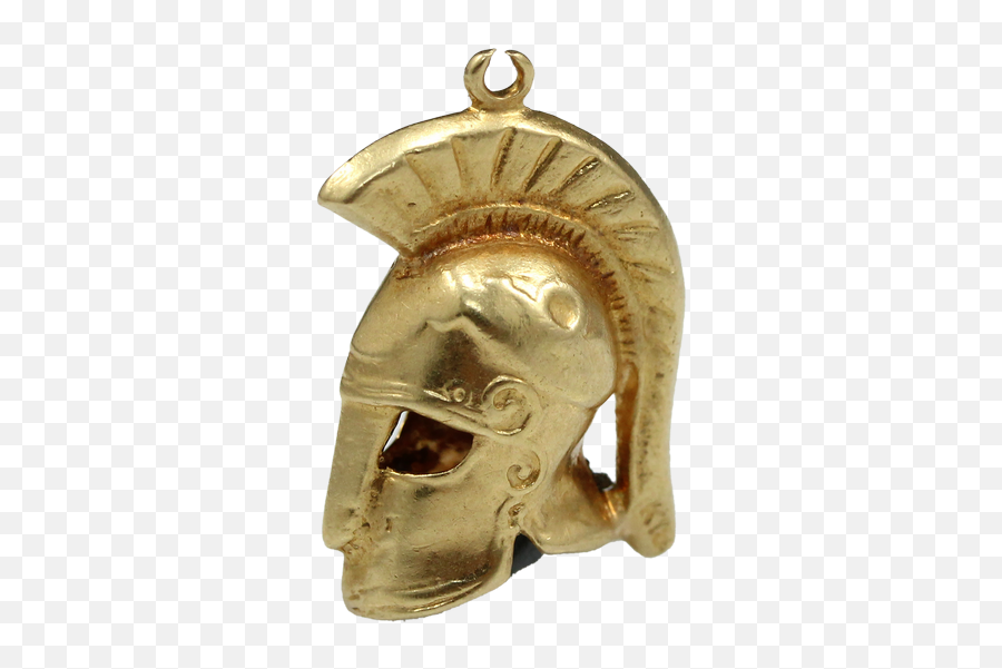 Bidspirit Auction Roman Helmet Shaped Gold Pendant - Locket Png,Roman Helmet Png