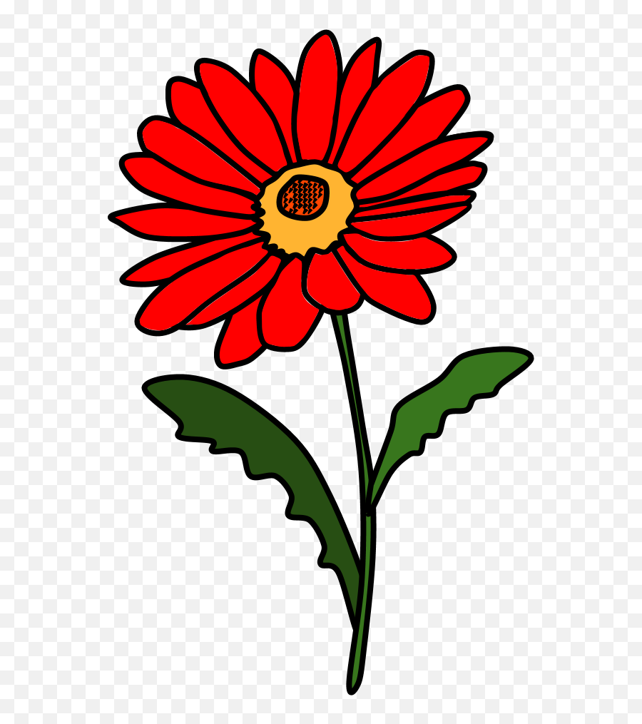 Daisies - Red Daisy Flower Clipart Png,Daisies Png
