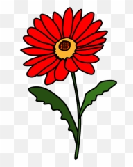 Daisies - Red Daisy Flower Clipart Png,Daisies Png