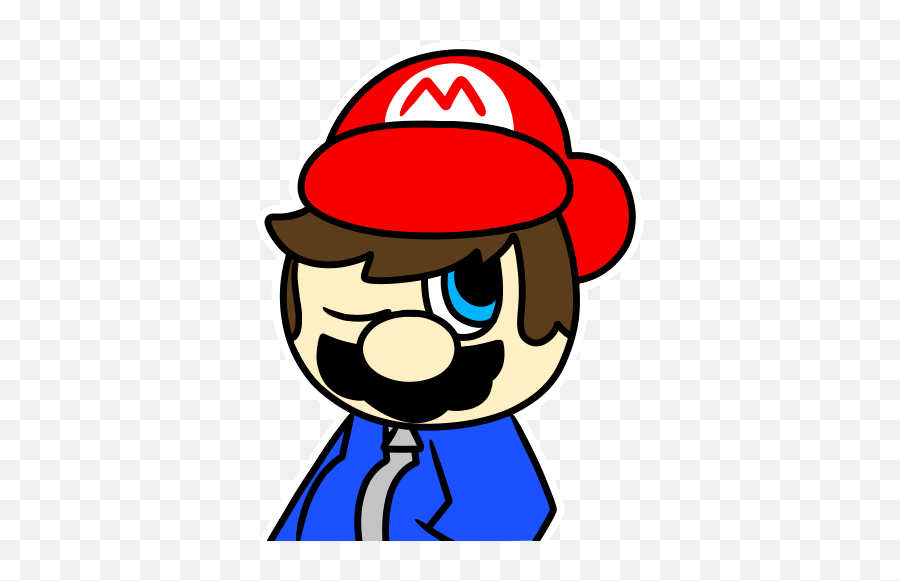 Mario By Blockshapedcat - Fictional Character Png,Mario Head Transparent