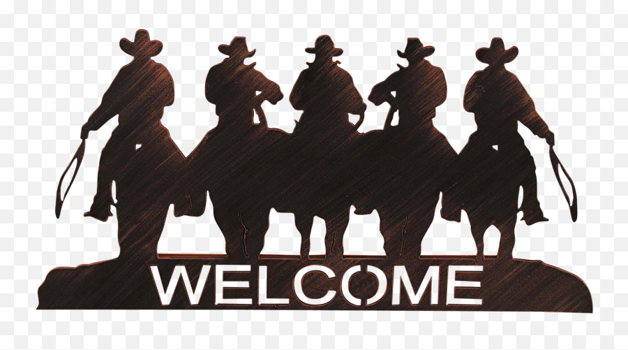 Iron Cowboy Welcome Sign - Coat Rack Png,Welcome Sign Png