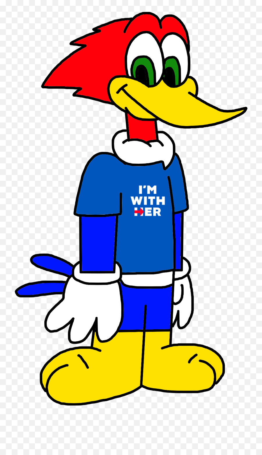 Woody Woodpecker Supports Hillary Clinton By Marcospower1996 - With Her Png,Hillary Clinton Face Png