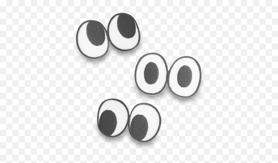 Download Hd Embroidered Googly Eyes - Circle Png,Googly Eyes Transparent Background