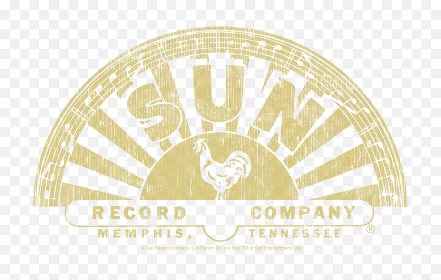 Sun Records Tattered Logo Mens Long - Rooster Png,Sun Records Logo