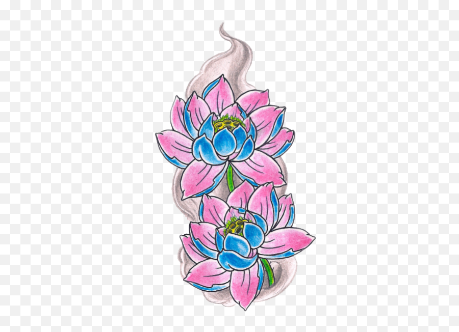 Flower Drawing Tumblr Lotus Sticker By Alissa Denae - Hình Xm Hoa Sen Png,Transparent Flower Drawing Tumblr